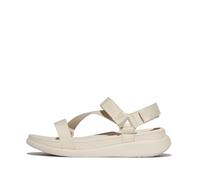 Fitflop F-Mode Go Adj. Webbing Flatform Z-Strap Sandals, Sandali Donna, Beige, 41 EU