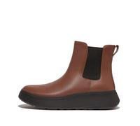 Fitflop F-Mode Leather Flatform Chelsea Boots, Stivali Donna, Marrone Intenso, 41.5 EU
