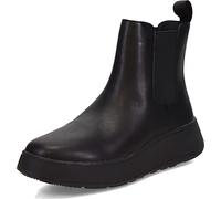 Fitflop F-Mode Leather Flatform Chelsea Boots, Stivali Donna, Tutto Nero, 37.5 EU
