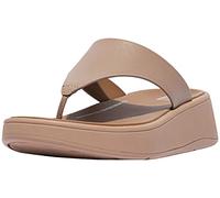 Fitflop - f-mode leather flatform toe-post sandals beige - drop 11 - 36