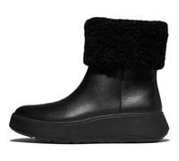 Fitflop F-mode Shearling-collar Zip-up Leather Ankle Boots StivalettoDonna