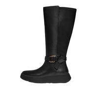 Fitflop F-Mode Square-Ring Leather Flatform Tall Boots, Stivali ad Altezza Ginocchio Donna