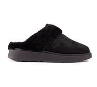 Fitflop Gen-Ff Shearling-Collar Suede Slippers, Pantofole Donna, All Black, 36 EU