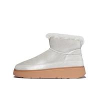 Fitflop Gen-ff Ultra-Mini Metallico D/Faced Shearling Stivali Donna, Argento, 40 EU