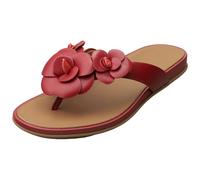 FitFlop Infradito donna Gracie Flower in pelle, Bacche bruciate, 8