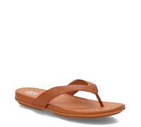 Fitflop Gracie Leather Flip-flops, Sandali bassi Donna, Marrone Chiaro, 41 EU