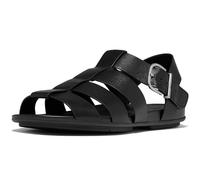 Fitflop Gracie - Sandali da pescatore in pelle, da donna, colore nero, 36, Nero, 36 EU