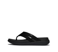 Fitflop Infradito da donna F-Mode Go Webbing Flatform Strappy, Nero, 37 EU