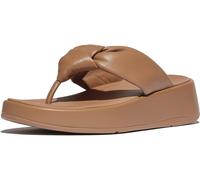 FitFlop Infradito da donna F-Mode Knot Soft-Leather Flatform Toe-Post Sandals IY1 EUR 39 Marrone