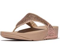 FitFlop Infradito da donna Lulu Crinkled-Shimmer Toe-Post Sandals E1A EUR 38 Beige