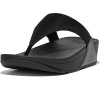 Fitflop Lulu Shimmerlux Toe cap, Sandali a Ciabatta Donna, Tutto Nero, 36 EU