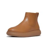 Fitflop IQ-comff Leather Zip Ankle Boots, Stivaletto Donna, Abbronzatura del Deserto, 38 EU