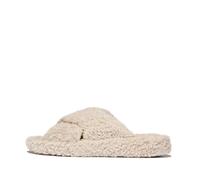 Fitflop Iqushion D-Luxe-Ciabatte Imbottite con Croce, Sandali Donna, Bianco, 38 EU