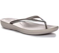 FITFLOP Iqushion Ergonomico Alto Rebound Air Schiuma Donna Sandalo Argento UK 3