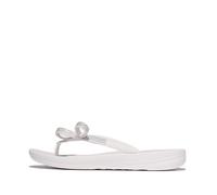 Fitflop Iqushion Glitz-Bow Flip-Flops, Infradito Donna, Bianco Urbano, 38 EU