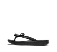 Fitflop Iqushion Glitz-Bow Flip-Flops, Infradito Donna, Nero, 42 EU