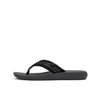 Fitflop iQUSHION Infradito da uomo a due strisce, nero/antracite, taglia 40, Nero carbone, 42 EU