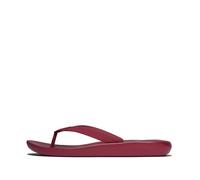 Fitflop iQUSHION - Infradito da uomo con cinturino testurizzato, colore cremisi, taglia 40, Fuoco cremisi, 43 EU
