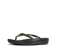 Fitflop Iqushion Leopard Flip-Flops, Infradito Donna, Mix di citronella, 42 EU