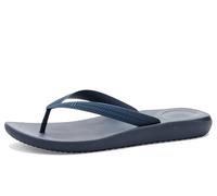 Fitflop Iqushion Mens Textured-Strap Flip-Flops, Infradito Uomo, Blu Scuro, 44 EU