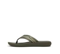 Fitflop Iqushion Mens Two-Stripe Webbing Flip-Flops, Infradito Uomo, Verde Salvia Oliva Profondo, 44 EU