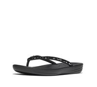 Fitflop Iqushion Multi-Crystal Ergonomic Flip-Flops, Infradito Donna, Nero, 38 EU
