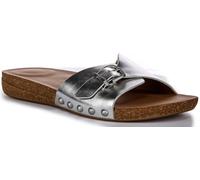 FITFLOP Iqushion Regolabile Fibbia Metallizzato Donna Sandalo Argento UK 3 - 8