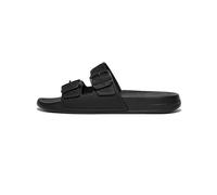 Fitflop Iqushion Two-Bar Buckle Slides, Sandali Bassi Donna, Tutto Nero, 38 EU
