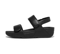Fitflop Lulu Adjustable Leather Back-Strap Sandals, Sandali Bassi Donna, Tutto Nero, 41 EU