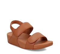 Fitflop Lulu Adjustable Leather Back-Strap Sandals, Sandali Donna, Marrone Chiaro, 40 EU