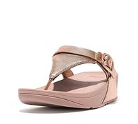 Fitflop Lulu Adjustable Leather Toe-Post Sandals, Sandali Donna, Oro Rosa, 40 EU