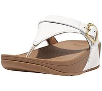 Fitflop Lulu Adjustable Leather Toe Post Sandals, Sandali Regolabili in Pelle Donna, Bianco Urbano, 38 EU