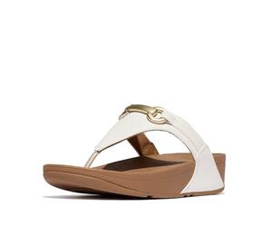 FitFlop Lulu Chunky-Snaffle Sandali da donna in pelle con zeppa, Bianco (urban white), 43 EU
