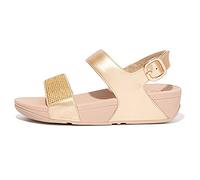 Fitflop Lulu Crystal Embellished Back-Strap Sandals, Sandali Donna, Platino, 38 EU