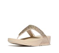 Fitflop LULU Crystal-Mix Metallic Toe-Post Sandali, Platino, 37 EU, platino, 37 EU