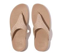 Fitflop Lulu Crystal-Mix Toe-Post Sandals, Sandali Donna, Metallico Classic Beige, 42 EU