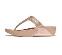 Fitflop Lulu Crystal-Mix Toe-Post Sandals, Sandalo da donna, Beige Classico Metallico, 40 EU