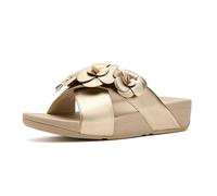 Fitflop LULU Sandali da donna con fiore incrociato, platino, 38, platino, 38 EU