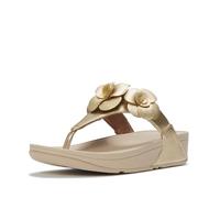 Fitflop Lulu Flower - Sandali da donna Platino in poliuretano, platino, 41 EU
