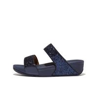 Fitflop Lulu Glitter Slides, Infradito Donna, Blu Scuro, 36 EU