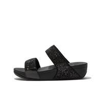 Fitflop Lulu Glitter Slides, Infradito Donna, Glitter Nero, 36 EU