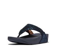 Fitflop Lulu Glitter Toe-Thongs, Sandali a Punta Aperta Donna, Blu Midnight Navy 399, 41 EU
