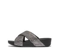 Sandali da donna FitFlop Lulu Cross Slide - Glitterball Argenté 38