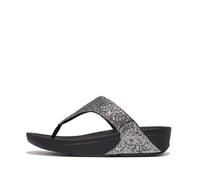 Fitflop Lulu Glitterball Toe-Post Sandals, Sandali Donna, Argento, 38 EU