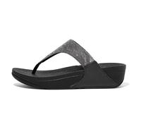 Fitflop Lulu Glitz Toe-post Sandals, Sandali Donna, All Black, 43 EU