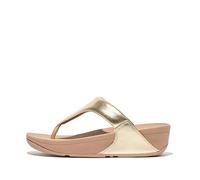 Fitflop Lulu Leather Toepost, Sandali Donna, Platino, 43 EU