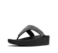 Fitflop Lulu Maxi-Crystal Toe-Post Sandals, Sandali Donna, Nero, 41 EU