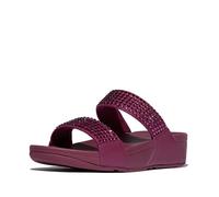 Fitflop Lulu Maxi-Crystal Two-Bar Slides, Sandali a Ciabatta Donna, Rubino, 37 EU