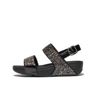 Fitflop Lulu Multi-Tonal Glitter Back-Strap Sandals, Sandali Donna, Nero, 43 EU