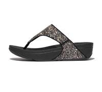 Fitflop Lulu Multi-Tonal Glitter Toe-Post Sandals, Sandali Donna, Nero, 38 EU